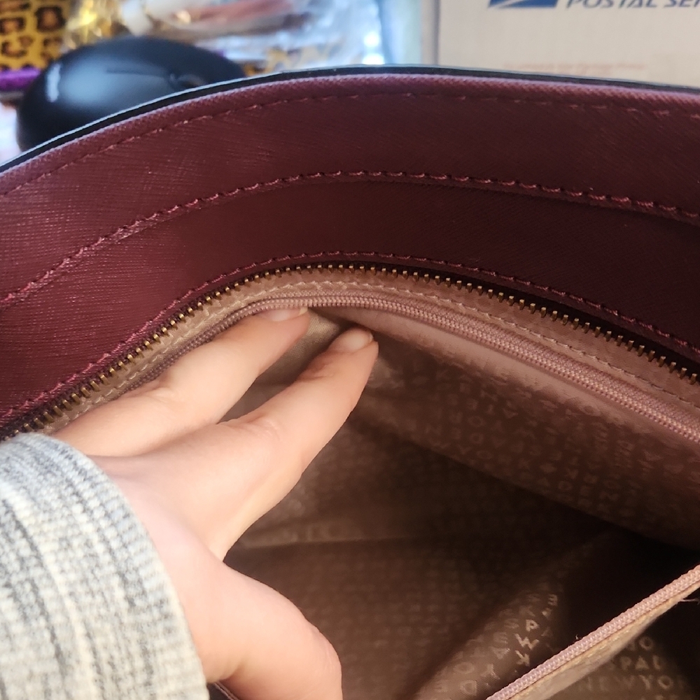 Kate Spade Elegant Coach Burgundy Tote Bag - Picture 3 of 7